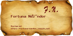 Fortuna Nándor névjegykártya