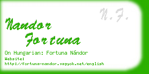 nandor fortuna business card